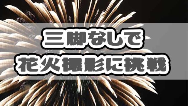 花火撮影を一眼レフカメラの手持ち 三脚なし で行ってみた あまぼしすずめは働かない