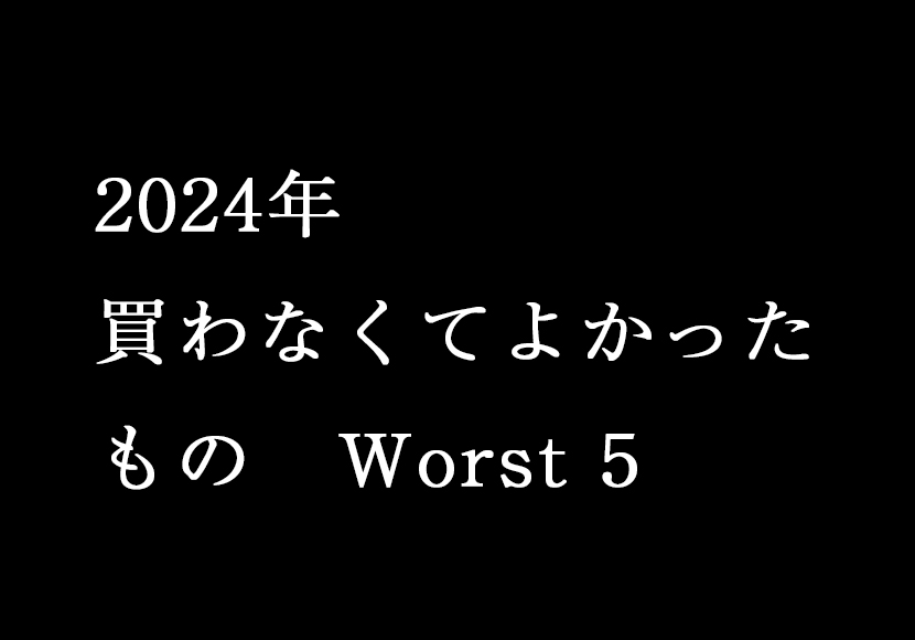 買わなくて良かったもの2024