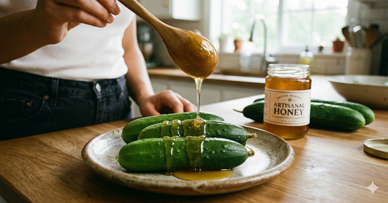 きゅうりに蜂蜜